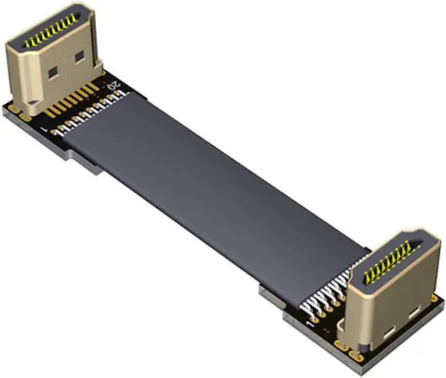 Main image of ADT-Link Flat Slim Angled Standard HDMI 2.0 Male/Female to HDMI 2.0 Male/Female 20 pin FFC FPC Flat Ribbon Elbow Cable 2K/144hz 4K/60Hz for HDTV AV Aerial Photography A1 (2m,A3-A3R)