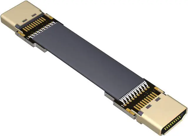 Main image of ADT-LINK Flat Slim Angled Standard HDMI 2.0 Male/Female to HDMI 2.0 Male/Female 20 pin FFC FPC Flat Ribbon Elbow Cable 2K/144hz 4K/60Hz for HDTV AV Aerial Photography A1 (1.3m,A1R-A1)