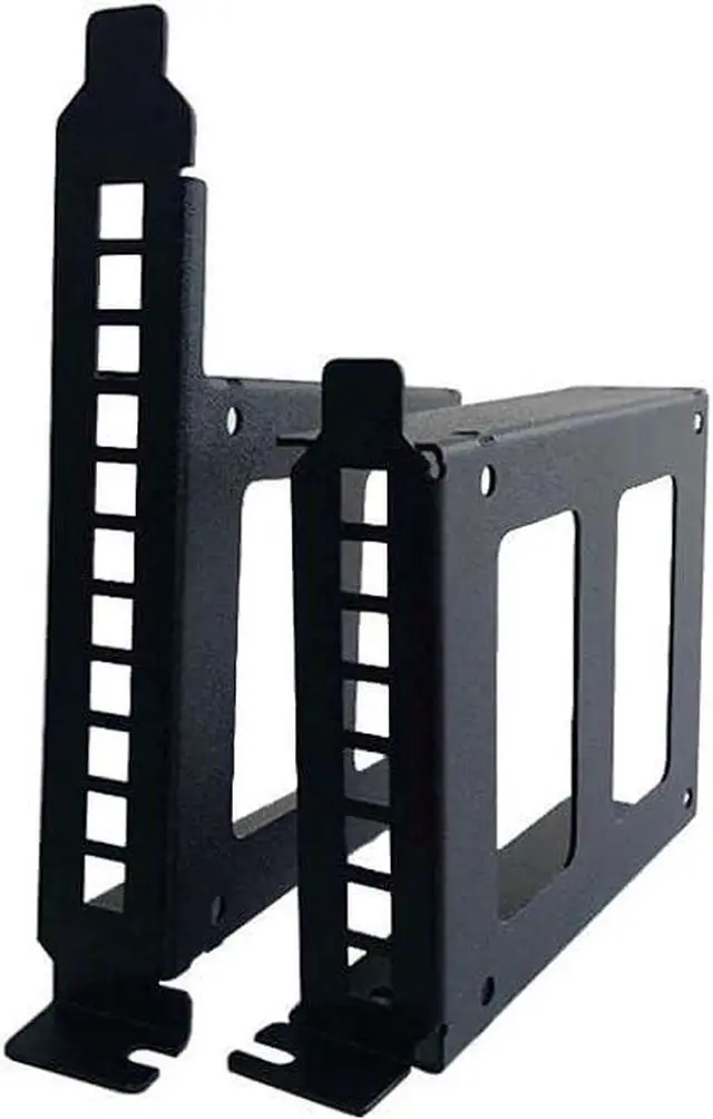 Alt view image 3 of 5 - Metal PCI Slot 2.5inch IDE/SATA/SSD/HDD Mounting Bracket Rear Panel Mount Bracket Hard Drive Adapter Tray Caddy with Sata Data Cable (Full Height Bracket)