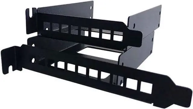 Alt view image 4 of 5 - Metal PCI Slot 2.5inch IDE/SATA/SSD/HDD Mounting Bracket Rear Panel Mount Bracket Hard Drive Adapter Tray Caddy with Sata Data Cable (Full Height Bracket)
