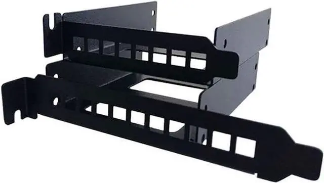 Alt view image 3 of 4 - Metal PCI Slot 2.5inch IDE/SATA/SSD/HDD Mounting Bracket Rear Panel Mount Bracket Hard Drive Adapter Tray Caddy with Sata Data Cable (Half Height Bracket)