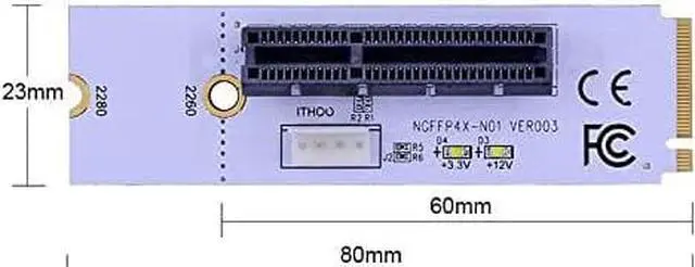 Alt view image 4 of 7 - BGNing NGFF M2 to PCI-e 4X 1X Slot Riser Card M Key M.2 2260 2280 SSD Port to PCIE Adapter Converter Multiplier for BTC Miner Mining