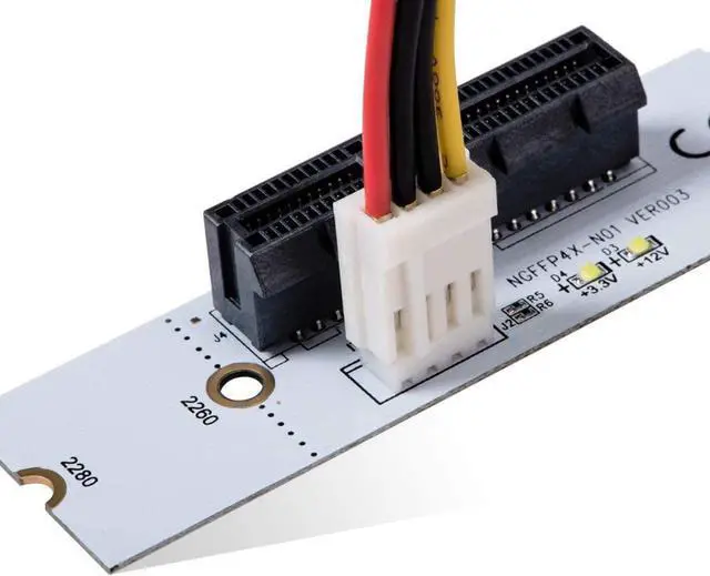 Alt view image 5 of 7 - BGNing NGFF M2 to PCI-e 4X 1X Slot Riser Card M Key M.2 2260 2280 SSD Port to PCIE Adapter Converter Multiplier for BTC Miner Mining