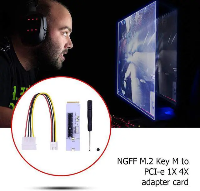 Alt view image 7 of 7 - BGNing NGFF M2 to PCI-e 4X 1X Slot Riser Card M Key M.2 2260 2280 SSD Port to PCIE Adapter Converter Multiplier for BTC Miner Mining