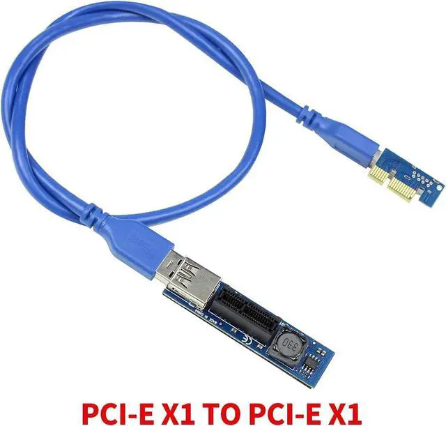 Alt view image 2 of 7 - Add On Cards PCI Express X1 to X4 USB 3.0 Adapter Raiser Extender PCIE Riser Card USB3.0 PCI-E SATA Expansion Card Raiser