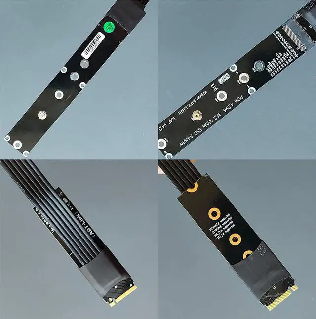 Alt view image 5 of 7 - ADT-LINK M.2 NVMe SSD to PCI Express 4.0 X4 Extension Cable Full Speed 64G/BPS Solid State Drive Riser Card Support SSD 2230 2240 2260 2280 22110 (20CM,R44SF 4.0)