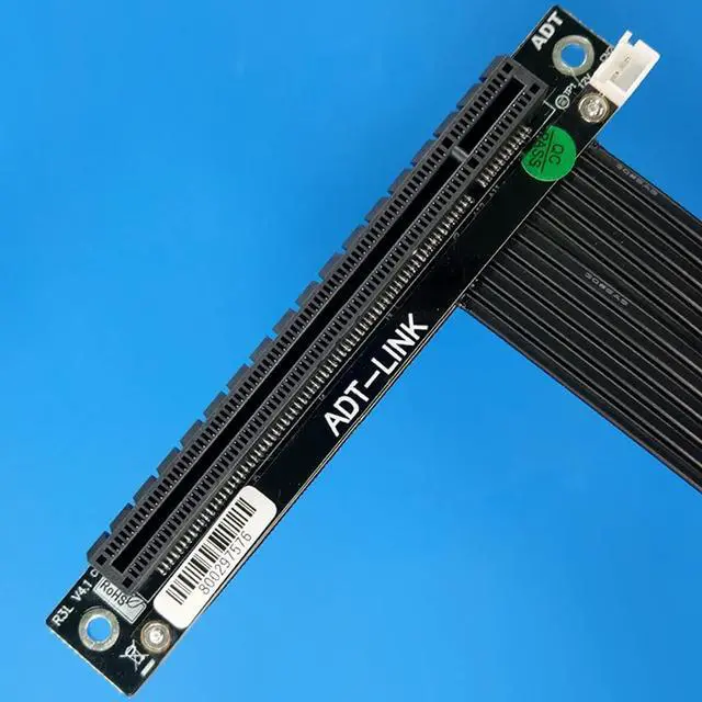 Alt view image 2 of 7 - ADT-LINK M.2 NVMe Key M to PCI Express 4.0 x16 Extender Adapter Cable Support M.2 NVMe SSD for GPU Graphics Video Cards with Sata Power Cable 64G/BPS (15cm,R43UL 4.0)