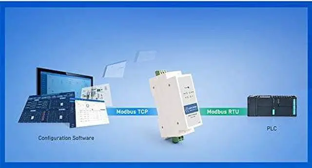 Alt view image 4 of 7 - USR-DR301 DIN-Rail RS232 Serial to Ethernet Converter Tiny Size RS232 Ethernet Serial Device Server Supports Websocket