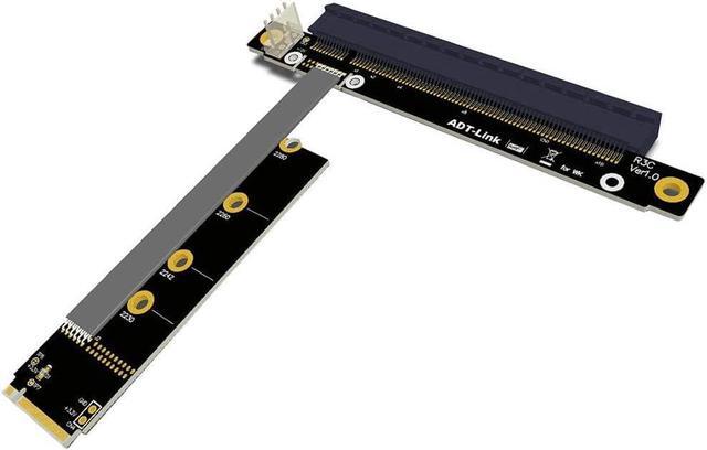 Alt view image 3 of 5 - ADT-LINK M.2 NVMe to PCIe 16x Riser X11050ti 1060ti 1080ti RX580 Graphics Card Extender M2 x16 PCI-e for PC Mining Bitcoin BTC (25cm)