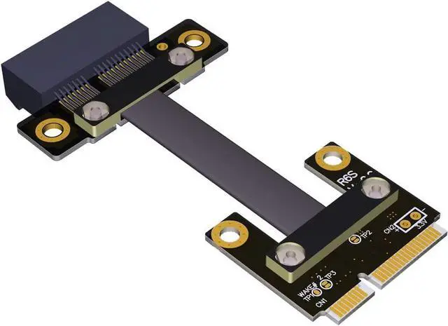 Main image of ADT-LINK Riser PCIe 1x PCI-E x1 to Mini PCIe Half mPCIe Riser Adapter Card Elbow Design Gen3.0 Cable 8Gbps Mini PCI-E 1 PCI-Express (40cm,R61SF)
