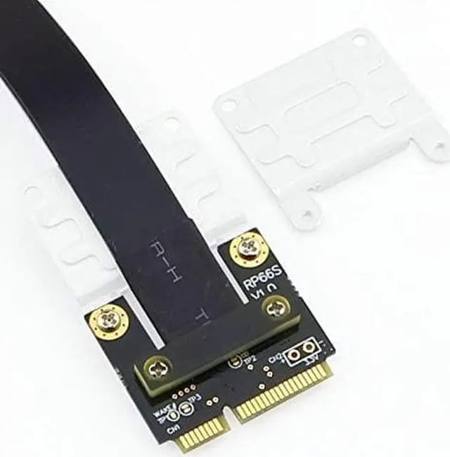 Alt view image 4 of 7 - ADT-LINK Riser PCIe 1x PCI-E x1 to Mini PCIe Half mPCIe Riser Adapter Card Elbow Design Gen3.0 Cable 8Gbps Mini PCI-E 1 PCI-Express (5cm,R61SL)
