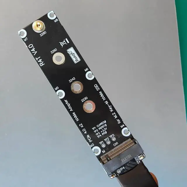 Alt view image 5 of 6 - CFexpress Type B to M.2 NVMe 2280 Key-M SSD PCIe 4.0 Extension Cable CFe Converter Compatible for Canon R5 Nikon Z6Z7 Xbox Storage Card Adapter (15cm,R94ST)