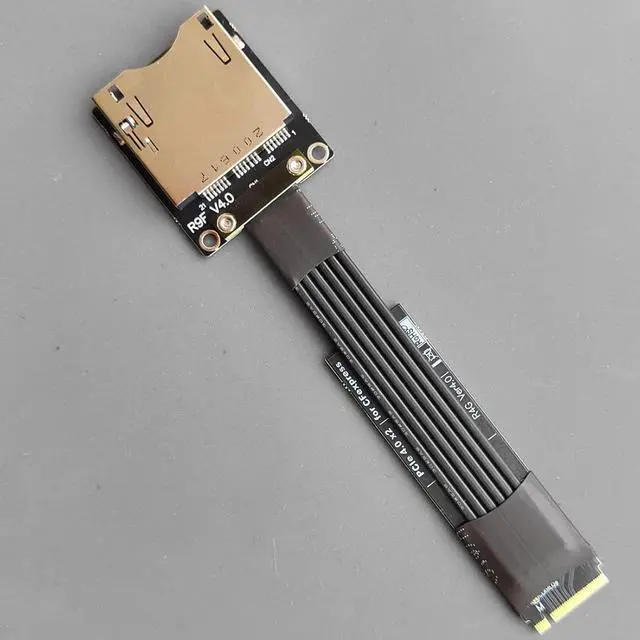 Alt view image 3 of 6 - CFexpress Type B to M.2 NVMe 2280 Key-M SSD PCIe 4.0 Extension Cable CFe Converter Compatible for Canon R5 Nikon Z6Z7 Xbox Storage Card Adapter (25cm,R49GF)