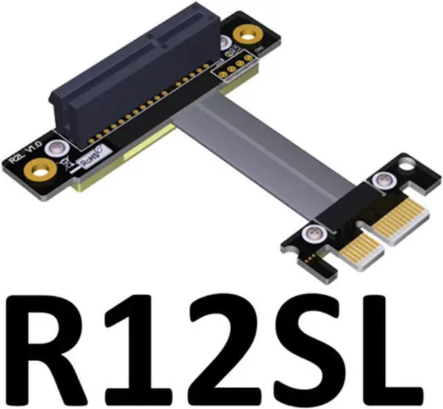 Alt view image 2 of 7 - ADT-Link PCI-E X4 Extension Cable Adapter Board PCIe 3.0 X1 8G/BPS for Audio Wireless LAN USB Card PCI-E 1x to 4X PCI-E Express Cables (R12SL,60CM)