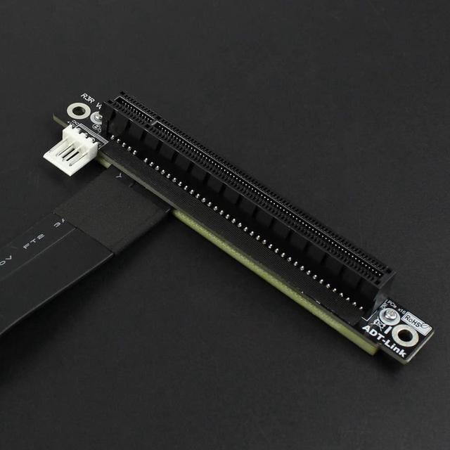 Alt view image 5 of 7 - ADT-Link PCI-E X4 Extension Cable Adapter Board PCIe 3.0 X1 8G/BPS for Audio LAN USB Card PCI-E 1x to 4X PCI-E Express Cables (R12SF,80CM)