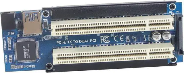 Alt view image 3 of 7 - ITHOO 32 bit 33MHz Mini PCI-e to Dual PCI Expansion Card PCI Slot Support Capture Card Gold Tax Card Sound Card Parallel Port Card