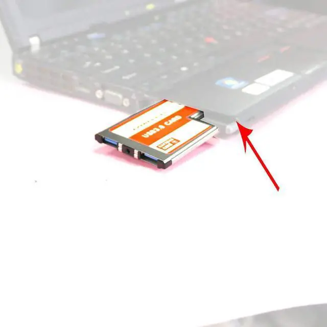 Alt view image 4 of 4 - 2 Dual Ports USB 3.0 HUB Express Card ExpressCard 54mm Hidden Adapter Converter USB3.0 for PCMCIA Laptop PC