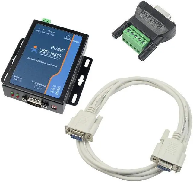 Alt view image 6 of 6 - USR-N510 RS232 RS485 RS422 10/100Mbps Industrial Serial Ethernet Converter High-Level Serial Port Protection Serial Server Device Supports Watchdog Modbus RTU to Modbus TCP