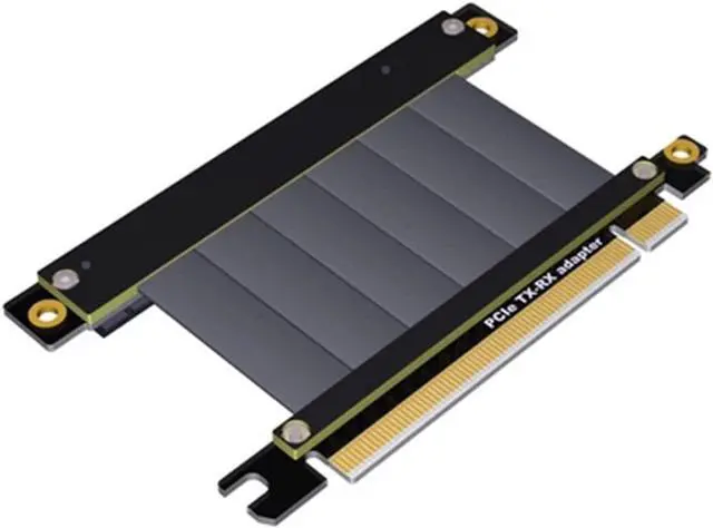 Main image of PCI Express 3.0 x16 to x16 Riser Cable Jumpers TX to Tx Direct Flat Extension Cable TX to RX Signal Swap PCIe 16x Gen3.0 Cables 128G/bps Support GTX1080ti GTX2080ti RX5700xt RTX3060 (25cm,R33NR)