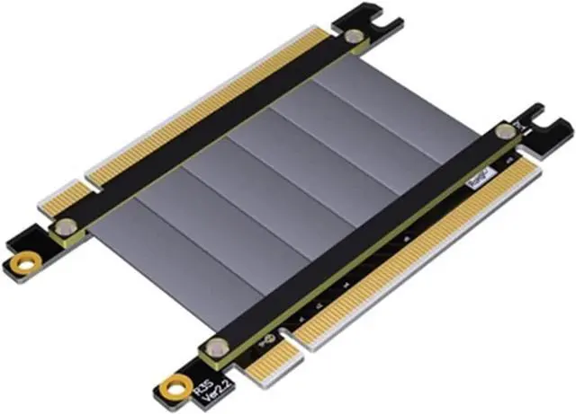 Main image of PCI Express 3.0 x16 to x16 Riser Cable Jumpers TX to Tx Direct Flat Extension Cable TX to RX Signal Swap PCIe 16x Gen3.0 Cables 128G/bps Support GTX1080ti GTX2080ti RX5700xt RTX3060 (25cm,R33SS)