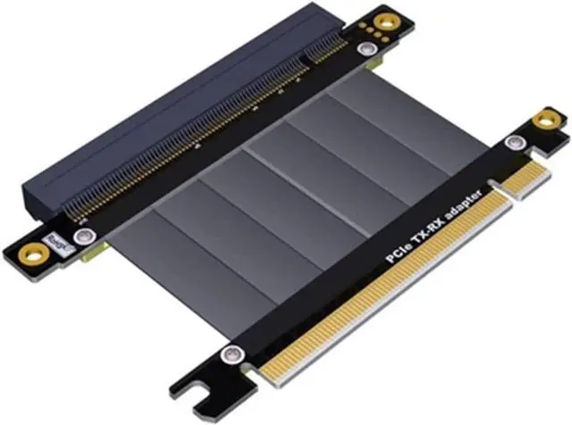 Main image of PCI Express 3.0 x16 to x16 Riser Cable Jumpers TX to Tx Direct Flat Extension Cable TX to RX Signal Swap PCIe 16x Gen3.0 Cables 128G/bps Support GTX1080ti GTX2080ti RX5700xt RTX3060 (15cm,R33NF)
