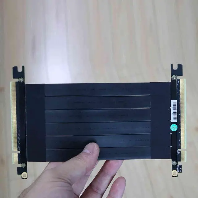 Alt view image 2 of 6 - PCI Express 3.0 x16 to x16 Riser Cable Jumpers TX to Tx Direct Flat Extension Cable TX to RX Signal Swap PCIe 16x Gen3.0 Cables 128G/bps Support GTX1080ti GTX2080ti RX5700xt RTX3060 (25cm,R33SS)