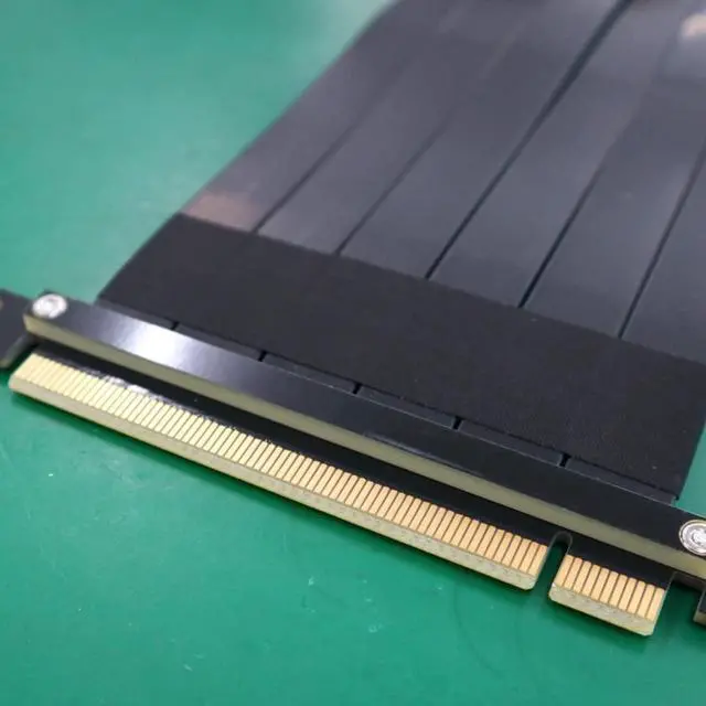 Alt view image 3 of 6 - PCI Express 3.0 x16 to x16 Riser Cable Jumpers TX to Tx Direct Flat Extension Cable TX to RX Signal Swap PCIe 16x Gen3.0 Cables 128G/bps Support GTX1080ti GTX2080ti RX5700xt RTX3060 (25cm,R33SS)