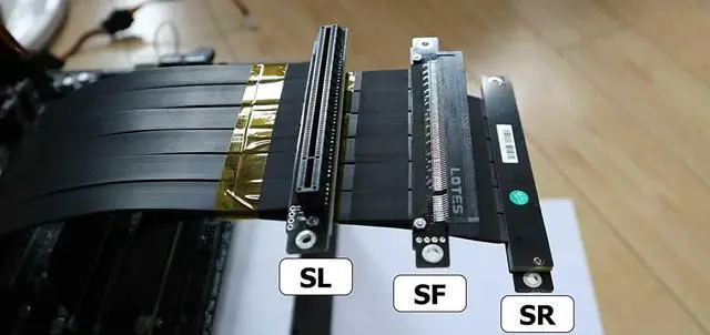 Alt view image 2 of 4 - PCI Express 3.0 x16 to x16 Riser Cable Jumpers TX to Tx Direct Flat Extension Cable TX to RX Signal Swap PCIe 16x Gen3.0 Cables 128G/bps Support GTX1080ti GTX2080ti RX5700xt RTX3060 (25cm,R33LR)
