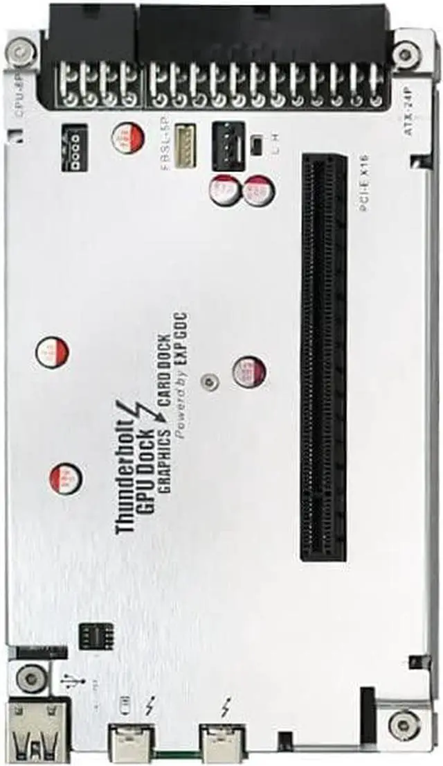 Alt view image 4 of 7 - TH3P4 Mini GPU Dock Graphics Card Extension Bracket Compatible with Thunderbolt 3/4 PD 60W 40Gbps DC/ATX Power Supply Installation