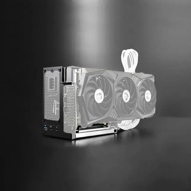 Alt view image 3 of 7 - TH3P4 Mini GPU Dock Graphics Card Extension Bracket Compatible with Thunderbolt 3/4 PD 60W 40Gbps DC/ATX Power Supply Installation