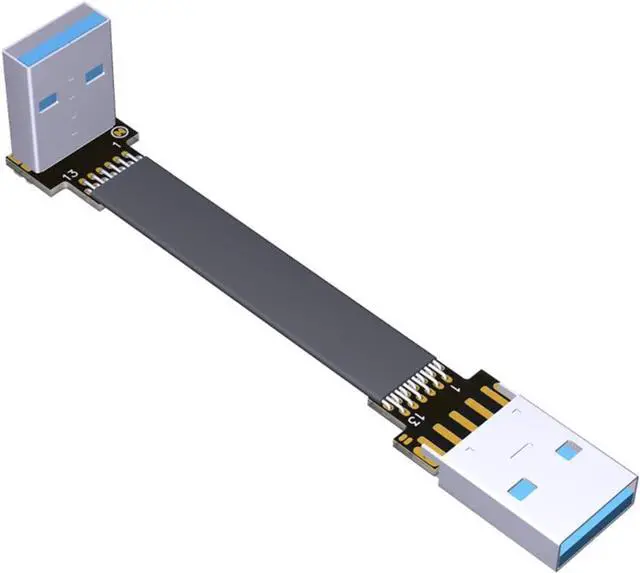 Main image of ADT-Link USB 3.0 Cable USB to USB Cable Type A Male to Male Extension Cable Super Speed HDD 90/270 Degree Angle Up/Down Angled (20cm,S1-S3)