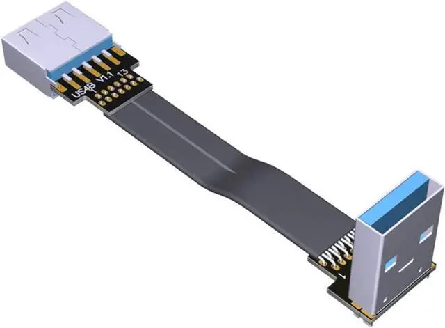 Main image of ADT-Link USB 3.0 Cable USB to USB Cable Type A Male to Male Extension Cable Super Speed HDD 90/270 Degree Angle Up/Down Angled (30cm,S3-S4)