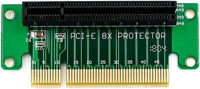 Alt view image 2 of 6 - PCI- Express 8X Riser Card 90-Degree Left-Angle Adapter Card 1U Height Computer Server PCIe Socket Adapter