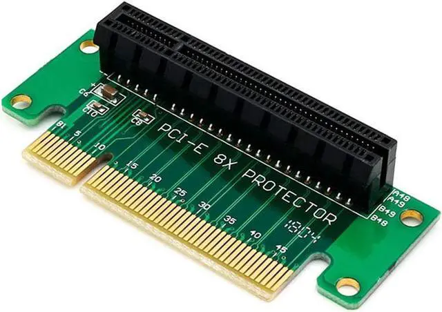 Alt view image 4 of 6 - PCI- Express 8X Riser Card 90-Degree Left-Angle Adapter Card 1U Height Computer Server PCIe Socket Adapter