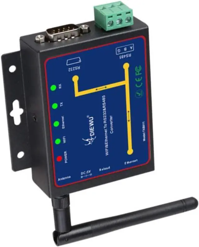 Alt view image 5 of 6 - diewu WiFi & Ethernet RJ45 to RS232 & RS485 WiFi Serial Device Server Converter Module Support TCP/UDP/IP P2P