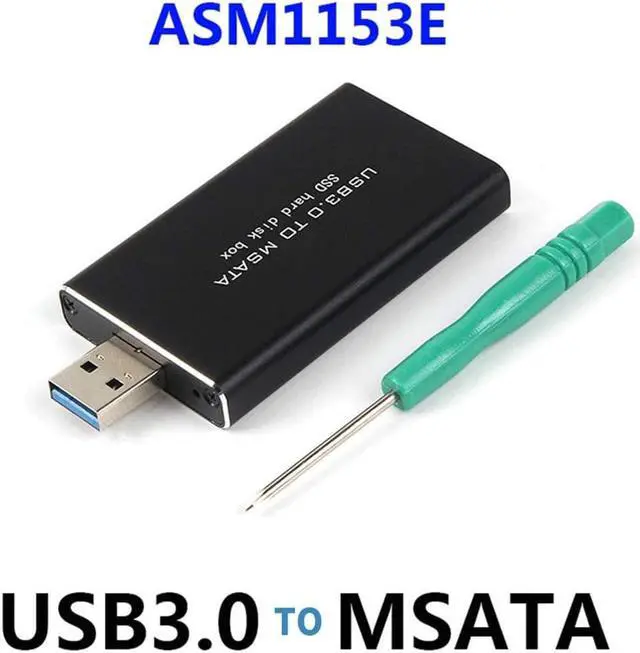 Alt view image 2 of 5 - 5Gbps USB 3.0 to mSATA SSD Enclosure with ASM1153E Chip Support UASP Trim for mSATA Internal Solid State Drive Hard Drive