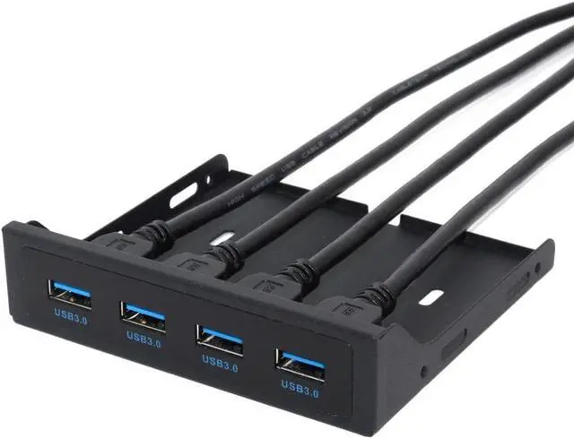 Main image of Front Panel 4 Ports USB 3.0 HUB Splitter Combo Adapter Bracket 5Gbps USB3.0 19PIN/20PIN Internal for Any Desktop Case3.5 Inch Floppy Bay