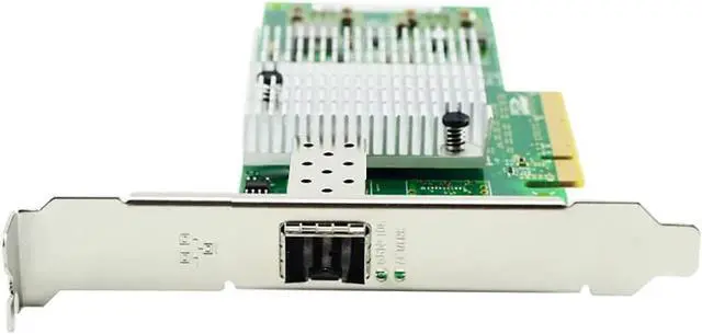 Alt view image 3 of 7 - 10Gb PCI-E X8 X16 Network Card 10 Gigabit SFP+ Port Ethernet Fiber NIC Card Support Windows Server, Win 7/8/10/Visa, Linux, VMware (Single SFP+ Port)