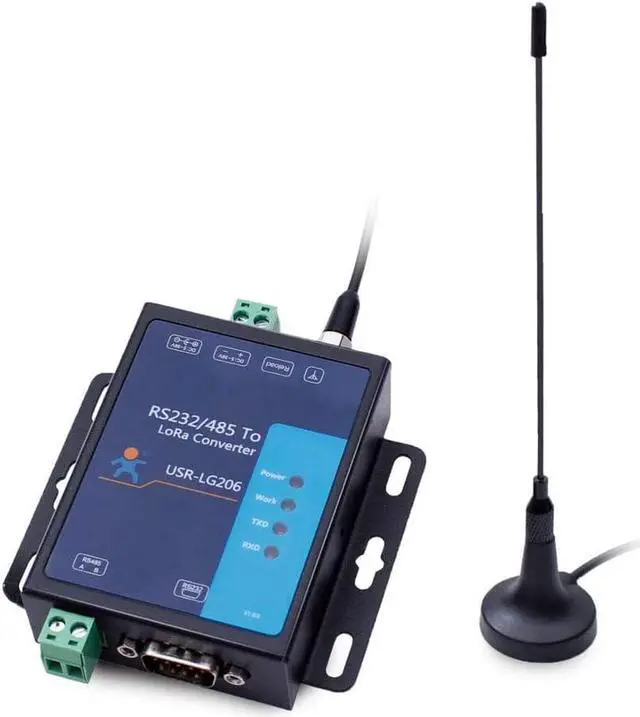 Main image of USR-LG206-H-P Serial RS232 RS485 to LoRa Converter Server Device (Point to Point) for Smart Metering Oil Field Agriculture