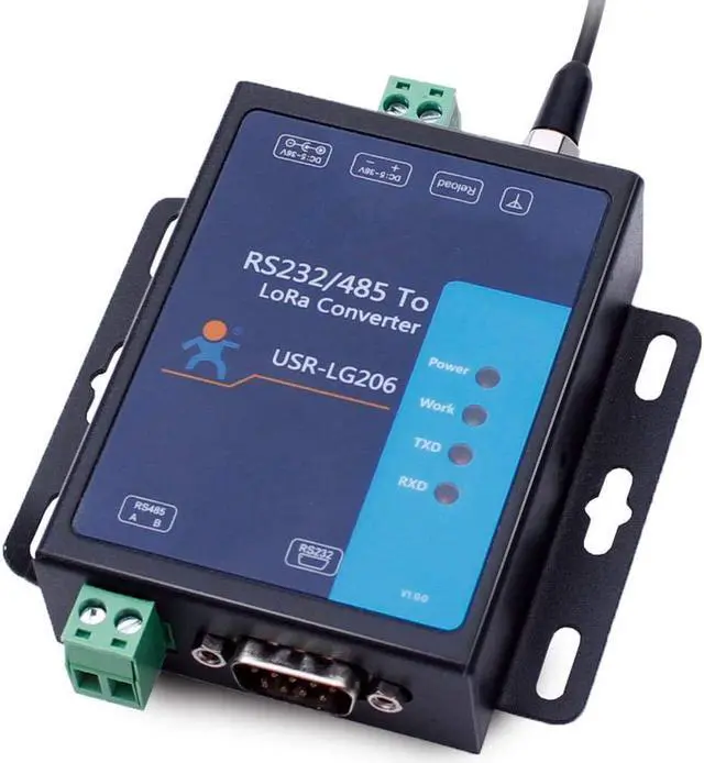 Alt view image 2 of 7 - USR-LG206-H-P Serial RS232 RS485 to LoRa Converter Server Device (Point to Point) for Smart Metering Oil Field Agriculture