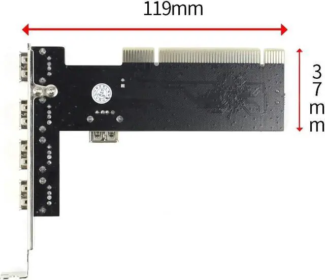 Alt view image 3 of 5 - USB 2.0 4 Ports 480 Mbps High Speed HUB PCI Controller Card Adapter PCI to USB2.0 for Desktop PC Computer Dropship Wholesale