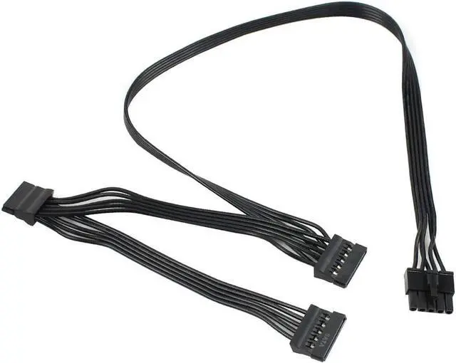 Main image of Great Wall Dragon Power Module Line 5P to Large 3 SATA 4P 5Pin to Hard Disk Line 4Pin Power Line 1 to 3 Splitter PC Server Multiplier Hard Drive Power Supply Extension Cable 80cm
