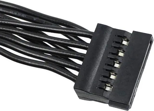 Alt view image 2 of 7 - Great Wall Dragon Power Module Line 5P to Large 3 SATA 4P 5Pin to Hard Disk Line 4Pin Power Line 1 to 3 Splitter PC Server Multiplier Hard Drive Power Supply Extension Cable 80cm