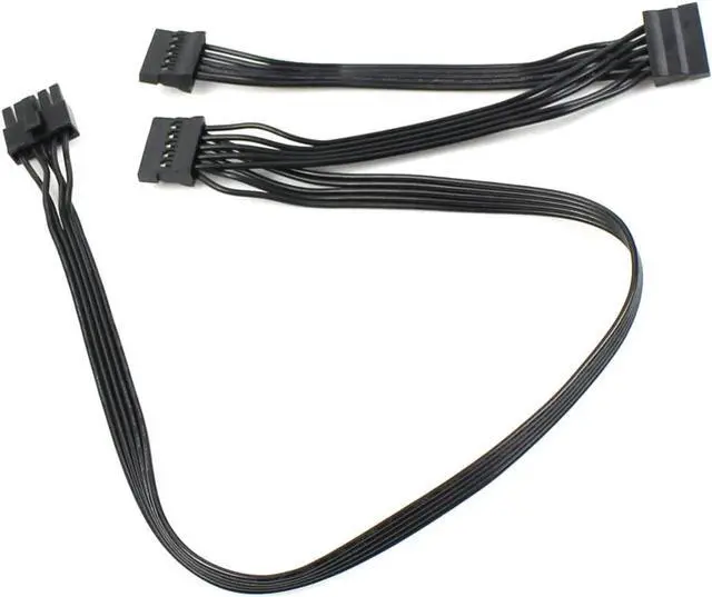 Alt view image 7 of 7 - Great Wall Dragon Power Module Line 5P to Large 3 SATA 4P 5Pin to Hard Disk Line 4Pin Power Line 1 to 3 Splitter PC Server Multiplier Hard Drive Power Supply Extension Cable 80cm