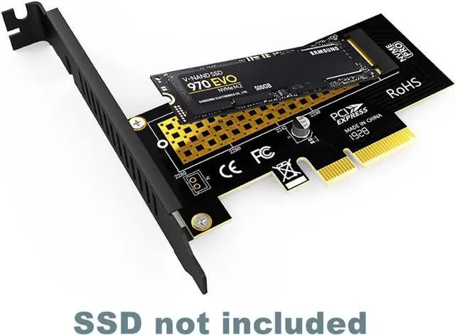 Alt view image 3 of 7 - JEYI SK4 Pro M.2 NVMe SSD NGFF to PCIE X4 Adapter M Key Interface Card Suppor PCI Express 3.0 x4 2230-2280 Size m.2 Full Speed