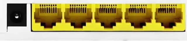 Alt view image 4 of 5 - 5-Port Network Switch 100/1000M Computer Monitoring Smart Ethernet LAN Splitter (100M Plastic Version)