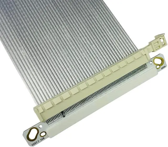 Alt view image 2 of 5 - PCI-E 4.0 X16 Bidirectional Reverse Graphics Card Extension Cable 32GB/s Silver-Plated for PC ITX Small Case (17CM)