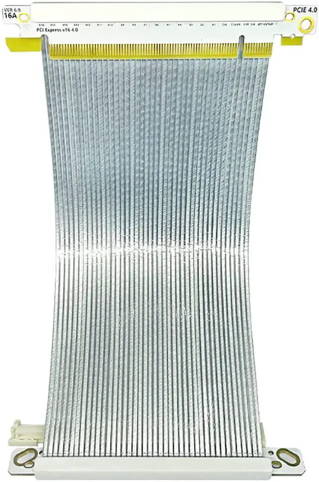 Alt view image 3 of 5 - PCI-E 4.0 X16 Bidirectional Reverse Graphics Card Extension Cable 32GB/s Silver-Plated for PC ITX Small Case (17CM)