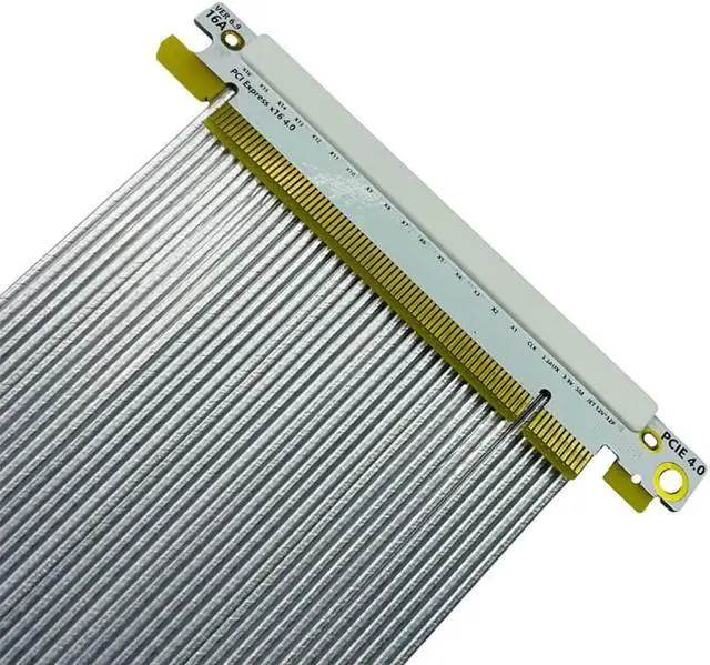 Alt view image 4 of 5 - PCI-E 4.0 X16 Bidirectional Reverse Graphics Card Extension Cable 32GB/s Silver-Plated for PC ITX Small Case (17CM)