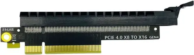 Alt view image 4 of 5 - PCIE 4.0 X4 X8 to X16 Riser Card Converter PCB Adapter GEN4 Board for Graphics Card Network Card Capture Card and Other Standard PCIE Card (X8 to X16)